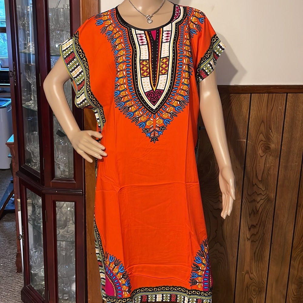 African Dashiki Midi Dress